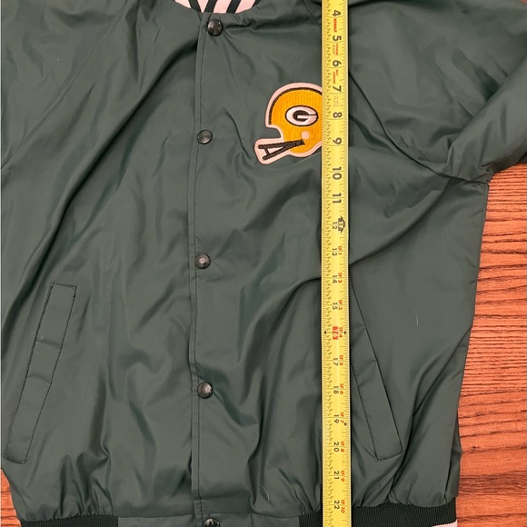 Vintage 80s Green Bay Packers NFL Active Generation Satin Snap Bomber Jacket - Picture 4 of 7